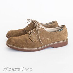 G.H. Bass Pasadena Buck Suede Brown Dress Shoes 12 Oxford Office Casual Preppy
